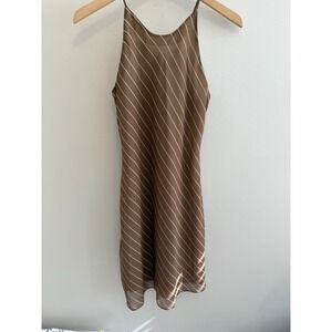 r wear rampage dress Vtg Authentic Y2K Bias Cut Slip Dress Chocolate Brown 8